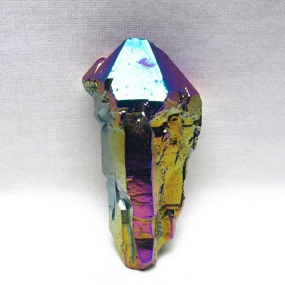 オーラクリスタル 原石 レインボーブルー エレスチャル オーラ水晶 一点物 171-8832