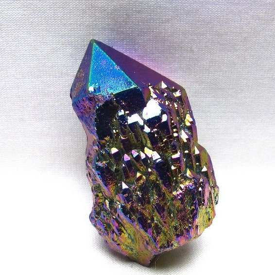 オーラクリスタル 原石 レインボーブルー エレスチャル オーラ水晶 一点物 171-8835