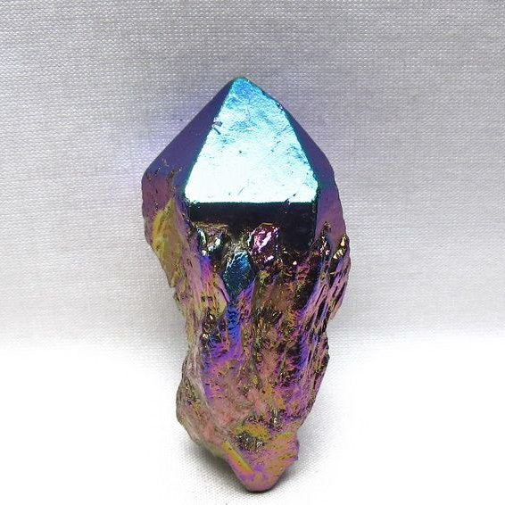 オーラクリスタル 原石 レインボーブルー エレスチャル オーラ水晶 一点物 171-8837