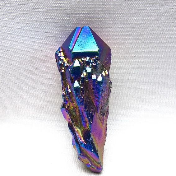 オーラクリスタル 原石 レインボーブルー エレスチャル オーラ水晶 一点物 171-8839