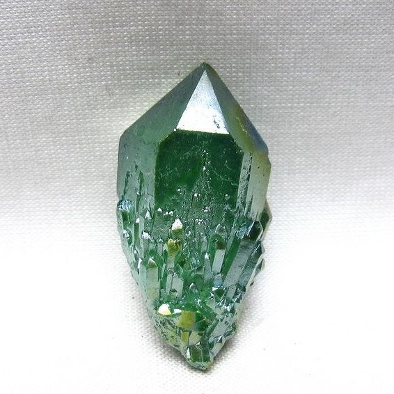 オーラクリスタル 原石 グリーン エレスチャル オーラ水晶 一点物 171-8856