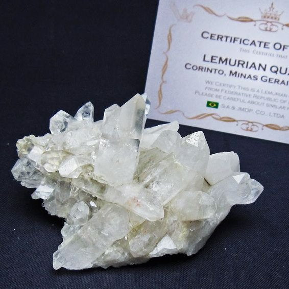 レムリアンシード 水晶 クラスター 原石 ブラジル ミナスジェライス州 コリント産 一点物 172-4158