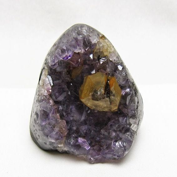 アメジスト クラスター ウルグアイ産 カルサイト共生 アメジスト 原石 amethyst 一点物 172-4211