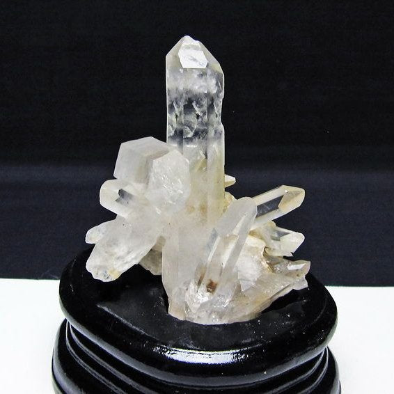 水晶 クラスター マダガスカル産 台座付属 水晶 原石 レムリアンシード 一点物 172-4331