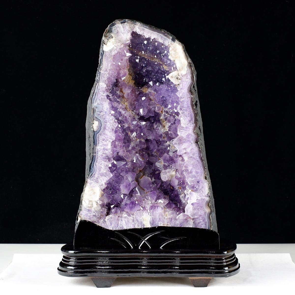 9.5Kg アメジストドーム ブラジル産 アメジスト ドーム 原石 置物 台座付属 一点物 174-2233