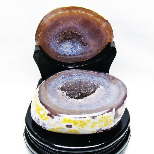 1.2Kg トレジャーメノウ アゲート 台座付属 原石 置物 一点物 175-1448
