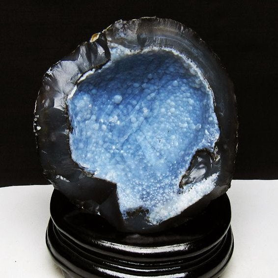 アゲート ジオード 原石 置物 台座付属 瑪瑙 メノウ 晶洞 一点物 181-4170