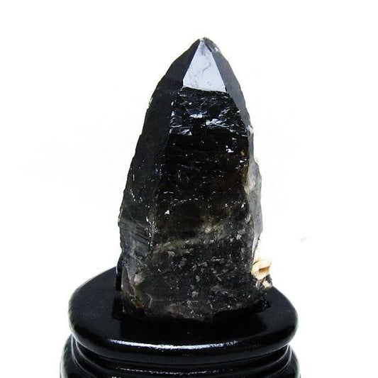 モリオン 黒水晶 原石 山東省産 台座付属 一点物 181-4474