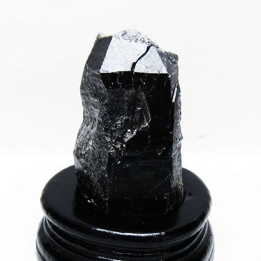 モリオン 黒水晶 原石 山東省産 台座付属 一点物 181-4476