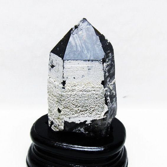 モリオン 黒水晶 原石 山東省産 台座付属 一点物 181-4478