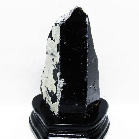 モリオン 黒水晶 原石 山東省産 台座付属 一点物 181-4483