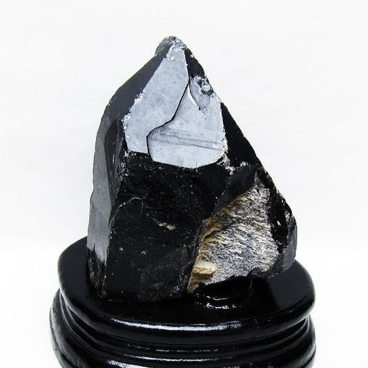 モリオン 黒水晶 原石 山東省産 台座付属 一点物 181-4484