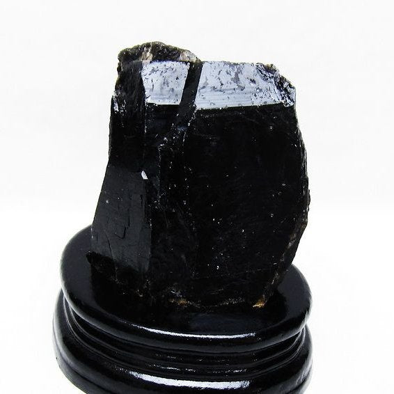 モリオン 黒水晶 原石 山東省産 台座付属 一点物 181-4486