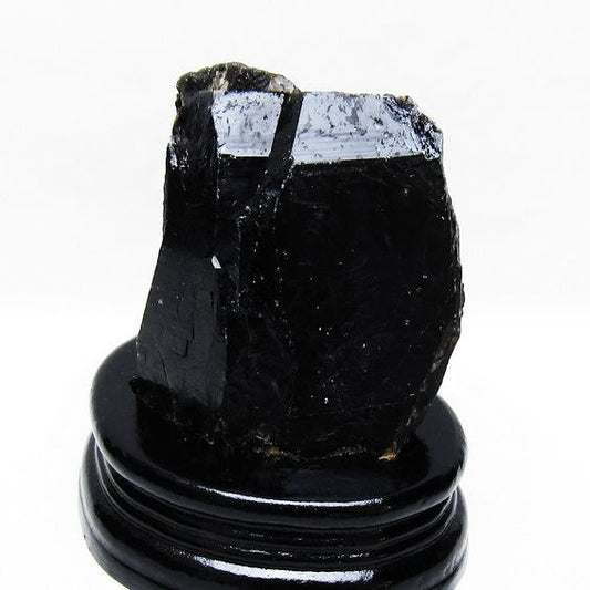 モリオン 黒水晶 原石 山東省産 台座付属 一点物 181-4486