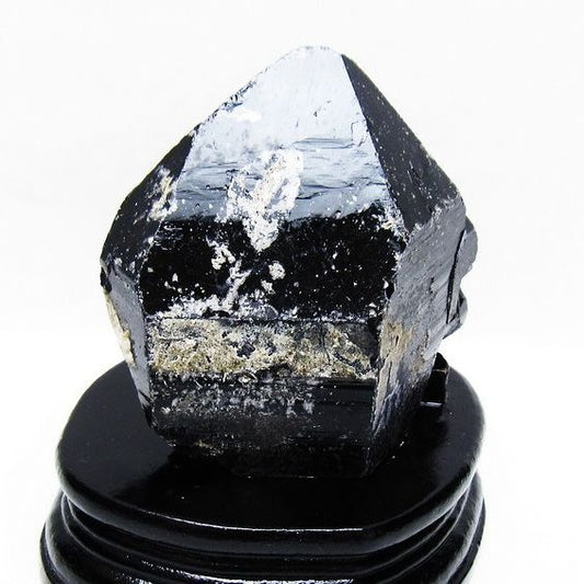 モリオン 黒水晶 原石 山東省産 台座付属 一点物 181-4487