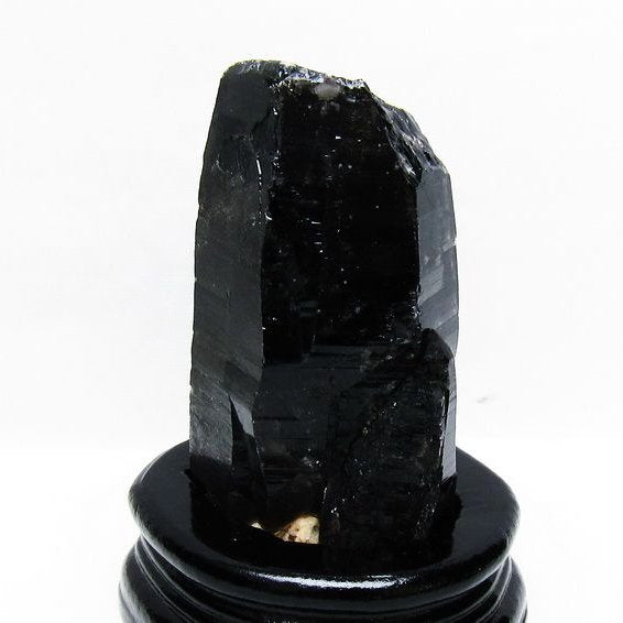 モリオン 原石 黒水晶 原石 山東省産 台座付属 一点物 181-4500