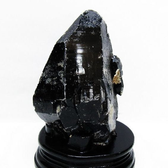 1.2Kg モリオン 原石 黒水晶 原石 山東省産 台座付属 一点物 181-4503