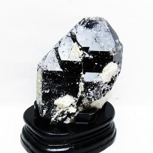 モリオン 原石 黒水晶 原石 山東省産 台座付属 一点物 181-4506