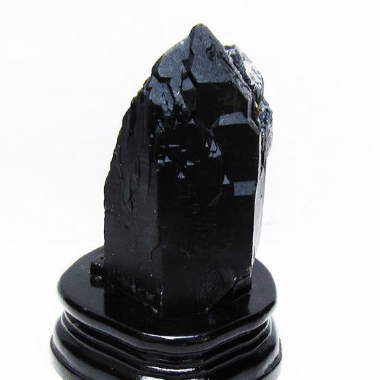 モリオン 原石 黒水晶 原石 山東省産 台座付属 一点物 181-4507