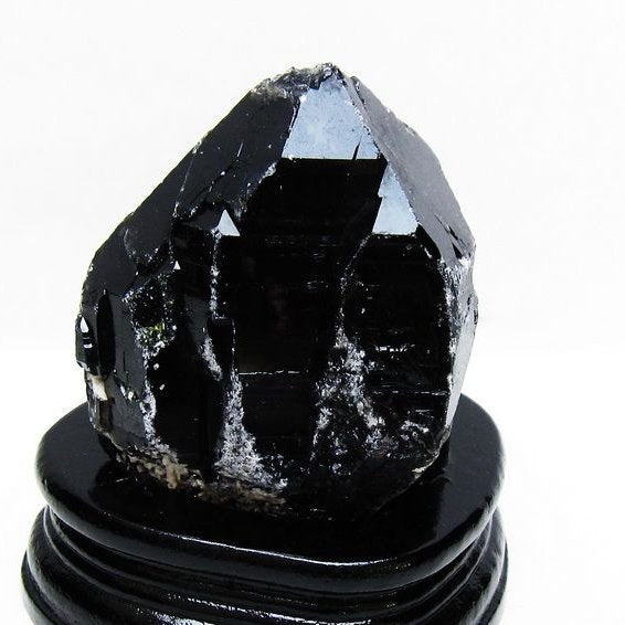モリオン 原石 黒水晶 原石 山東省産 台座付属 一点物 181-4508