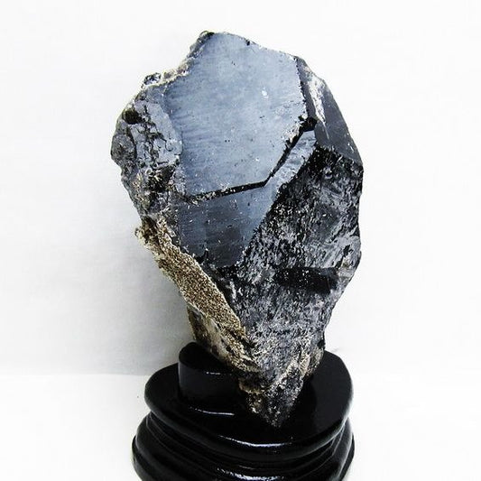 黒水晶 原石 モリオン 原石 山東省産 台座付属 一点物 181-4516