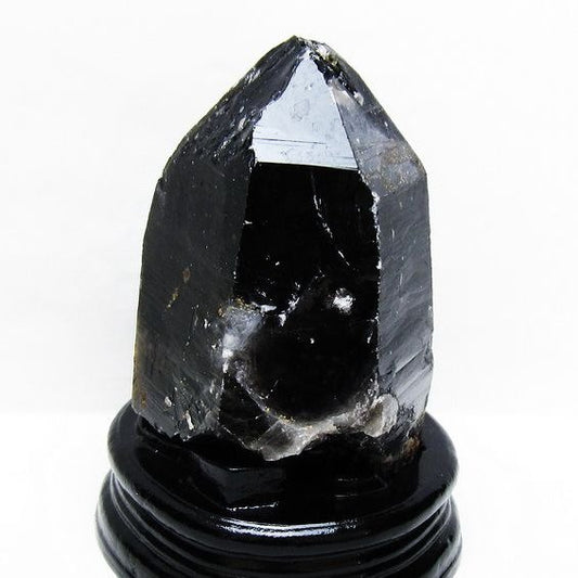 1.6Kg 黒水晶 原石 モリオン 原石 山東省産 台座付属 一点物 181-4520