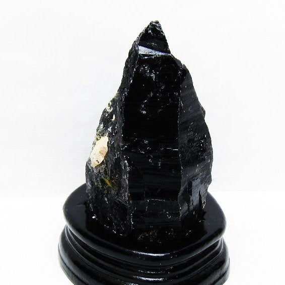 1Kg 黒水晶 原石 モリオン 原石 山東省産 台座付属 一点物 181-4529