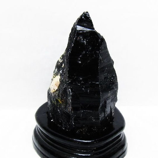 1Kg 黒水晶 原石 モリオン 原石 山東省産 台座付属 一点物 181-4529