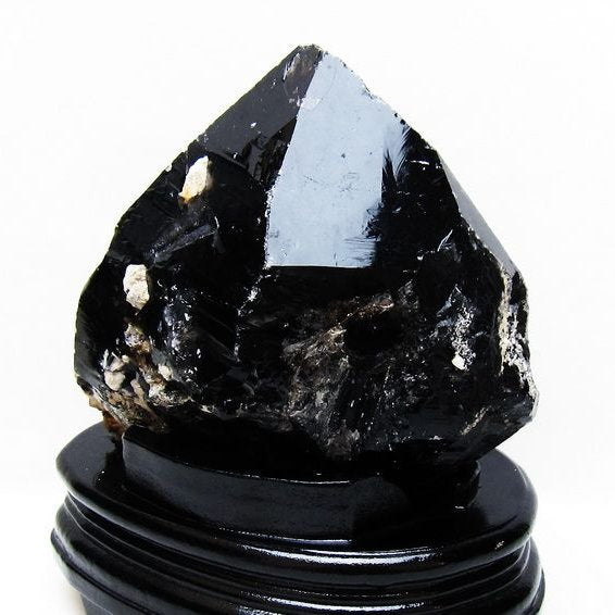 1.9Kg 黒水晶 原石 モリオン 原石 山東省産 台座付属 一点物 181-4535