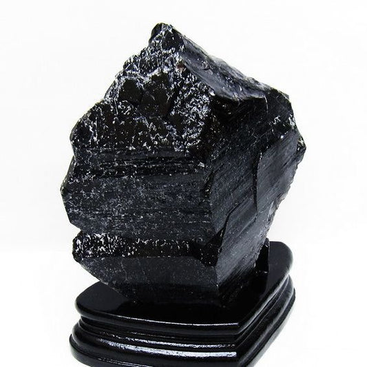 1.2Kg 黒水晶 原石 モリオン 原石 山東省産 台座付属 一点物 181-4537