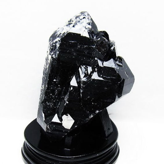 1.6Kg 黒水晶 原石 モリオン 原石 山東省産 台座付属 一点物 181-4539