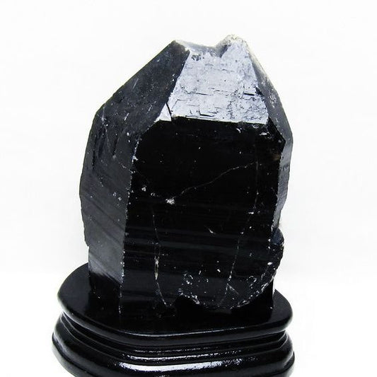 1.1Kg 黒水晶 原石 モリオン 原石 山東省産 台座付属 一点物 181-4540