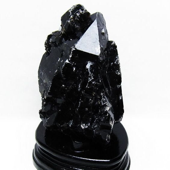 1.9Kg 黒水晶 原石 モリオン 原石 山東省産 台座付属 一点物 181-4541