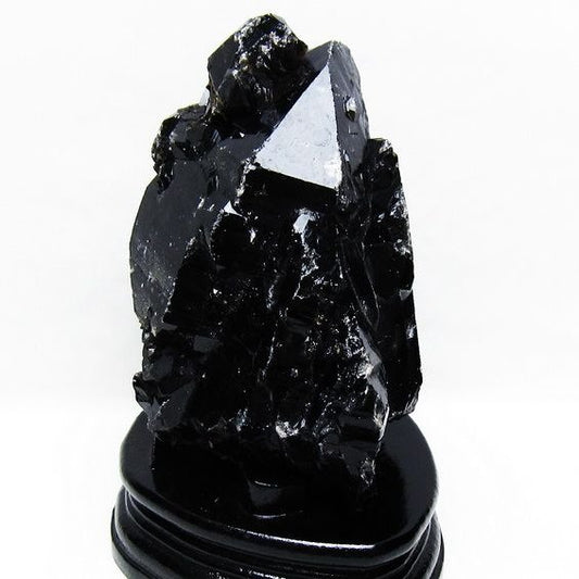 1.9Kg 黒水晶 原石 モリオン 原石 山東省産 台座付属 一点物 181-4541