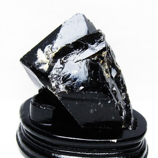 1.1Kg 黒水晶 原石 モリオン 原石 山東省産 台座付属 一点物 181-4545
