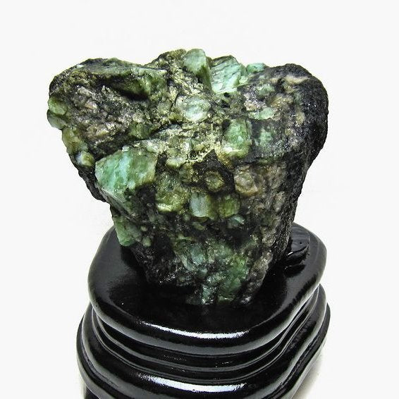 エメラルド 原石 台座付属 一点物 181-4679