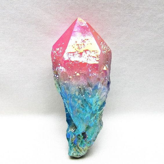 オーラクリスタル 原石 マルチカラー エレスチャル オーラ水晶 一点物 181-4695