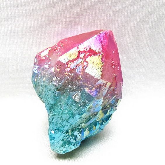 オーラクリスタル 原石 マルチカラー エレスチャル オーラ水晶 一点物 181-4700
