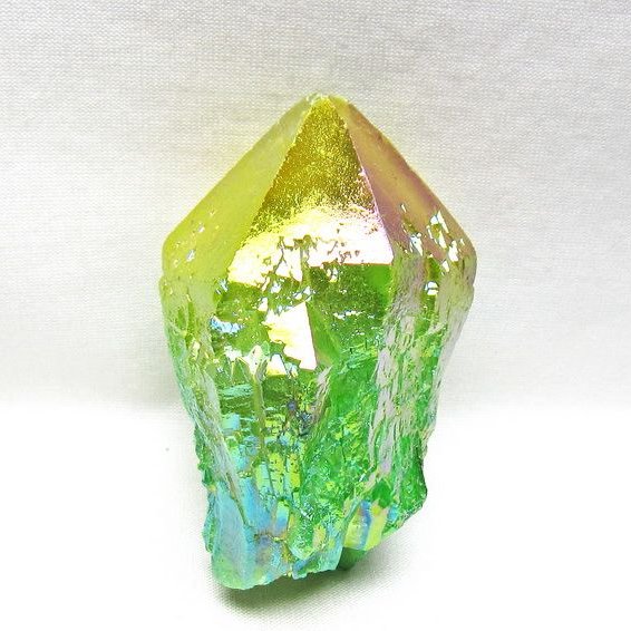 オーラクリスタル 原石 マルチカラー エレスチャル オーラ水晶 一点物 181-4705