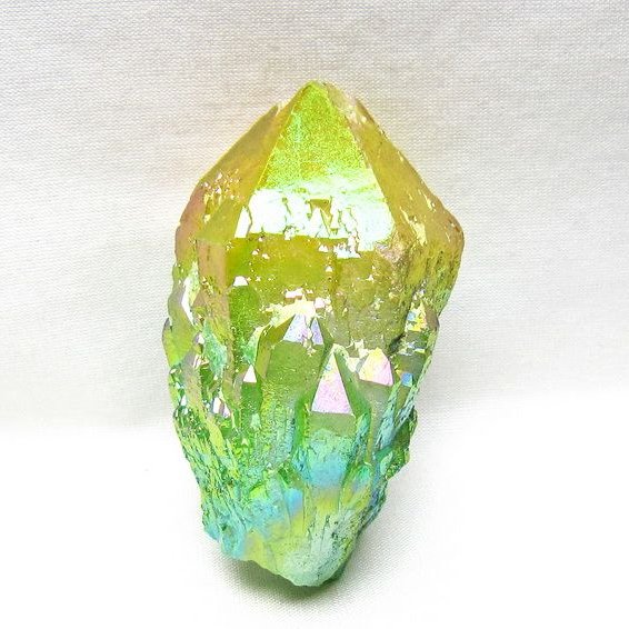 オーラクリスタル 原石 マルチカラー エレスチャル オーラ水晶 一点物 181-4706