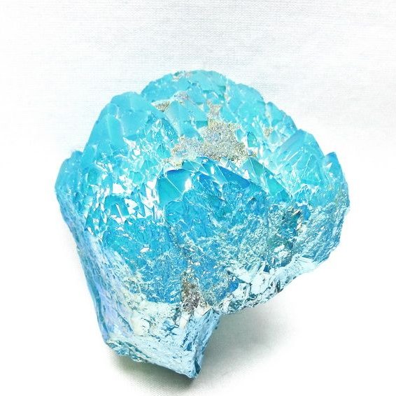 オーラクリスタル 原石 ブルー エレスチャル オーラ水晶 一点物181-4712