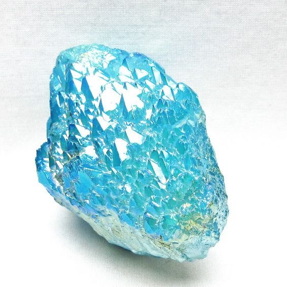 オーラクリスタル 原石 ブルー エレスチャル オーラ水晶 一点物181-4713