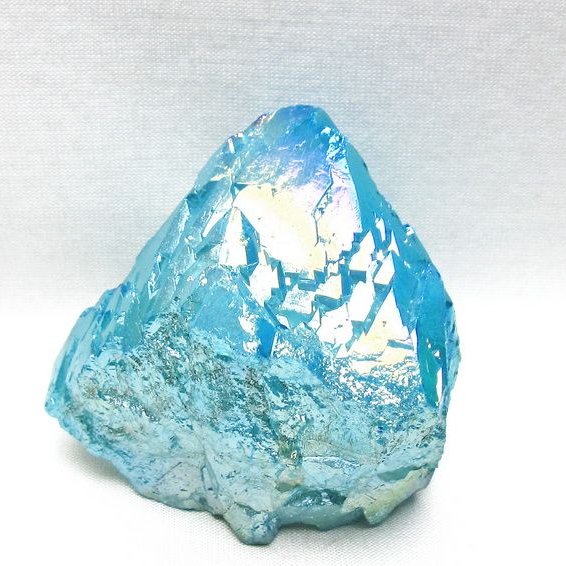 オーラクリスタル 原石 ブルー エレスチャル オーラ水晶 一点物181-4714