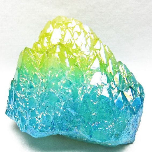 1.1Kg オーラクリスタル 原石 マルチカラー エレスチャル オーラ水晶 一点物 181-4717