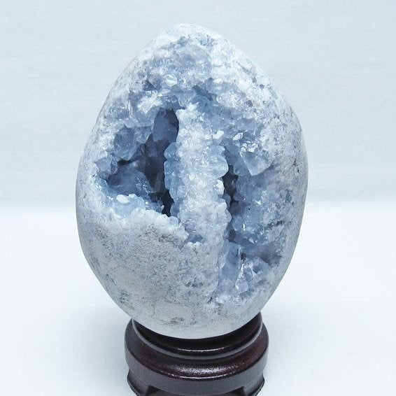 1.7Kg セレスタイト 原石 天青石 一点物 台座付属 181-4806