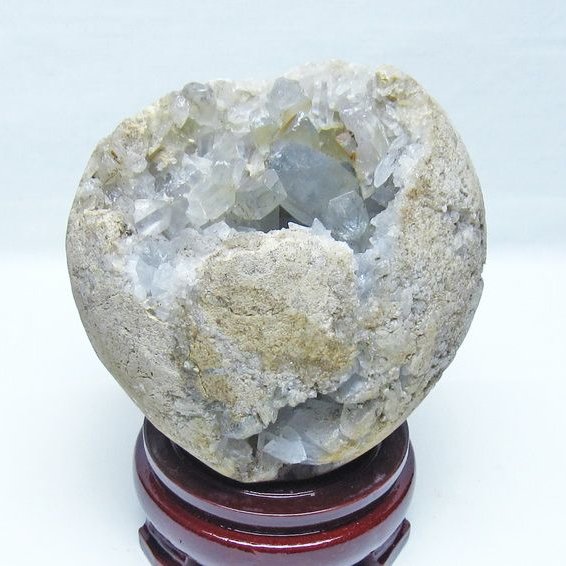 1.9Kg セレスタイト 原石 天青石 一点物 台座付属 181-4850