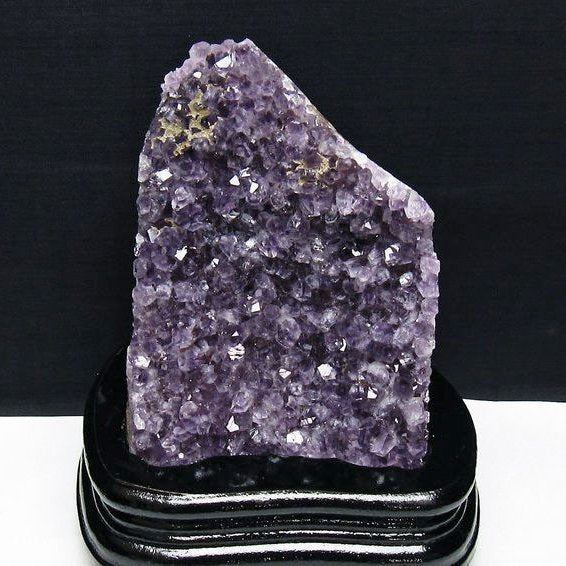 1.1Kg アメジスト クラスター ウルグアイ産 アメジスト 原石 amethyst 台座付属 一点物  182-6981