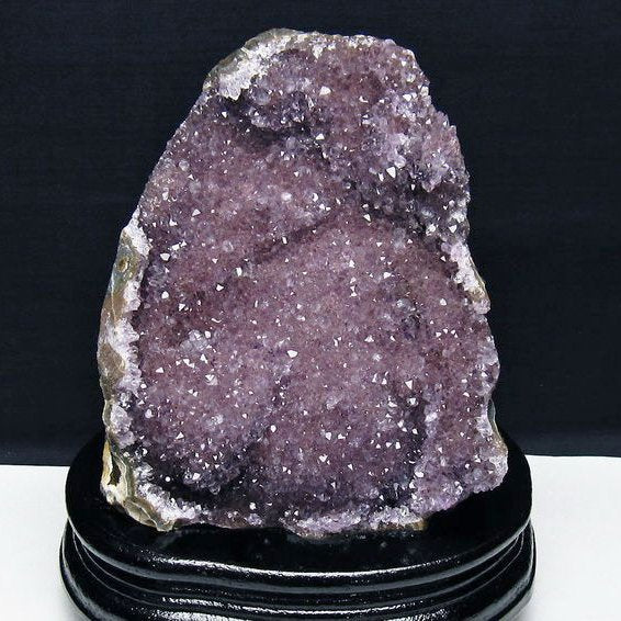 1.7Kg アメジスト クラスター ウルグアイ産 アメジスト 原石 amethyst 台座付属 花型 一点物  182-7047