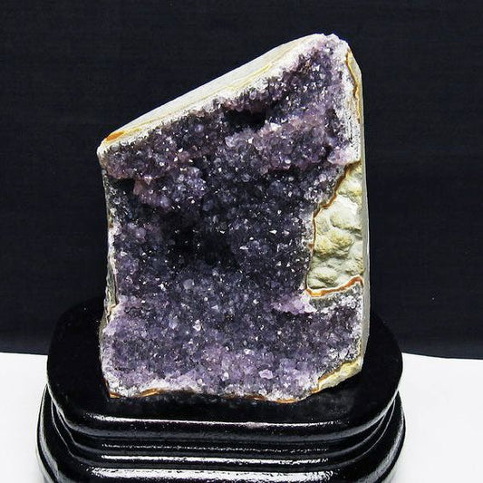 1Kg アメジスト クラスター ウルグアイ産 アメジスト 原石 amethyst 台座付属 花型 一点物  182-7050