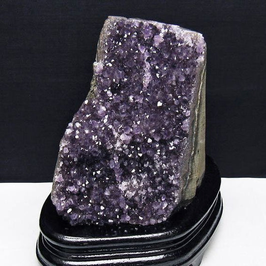 1.8Kg アメジスト クラスター ウルグアイ産 アメジスト 原石 amethyst 台座付属 花型 一点物  182-7080